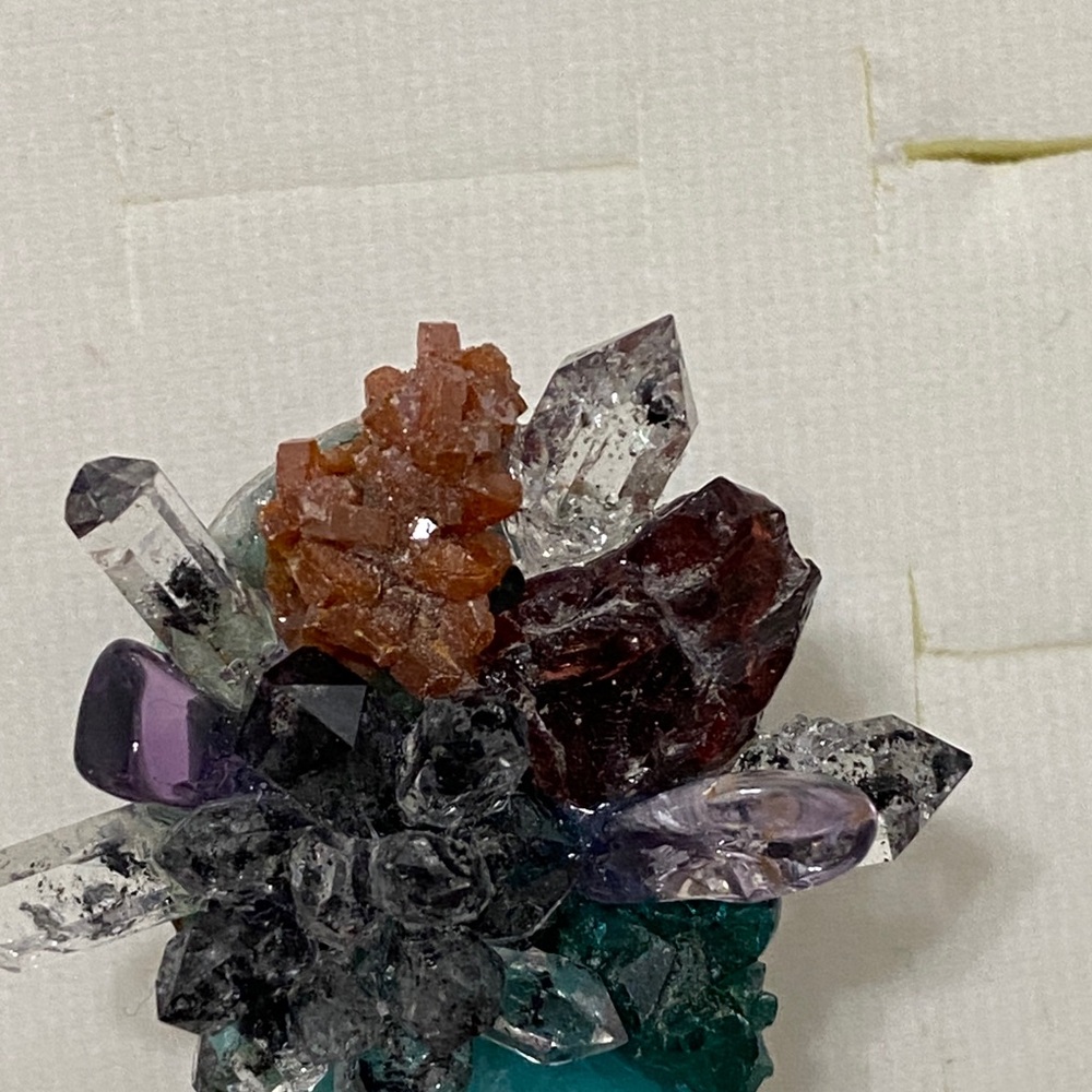 Multicolor Crystal Cluster Statement Ring - image 8